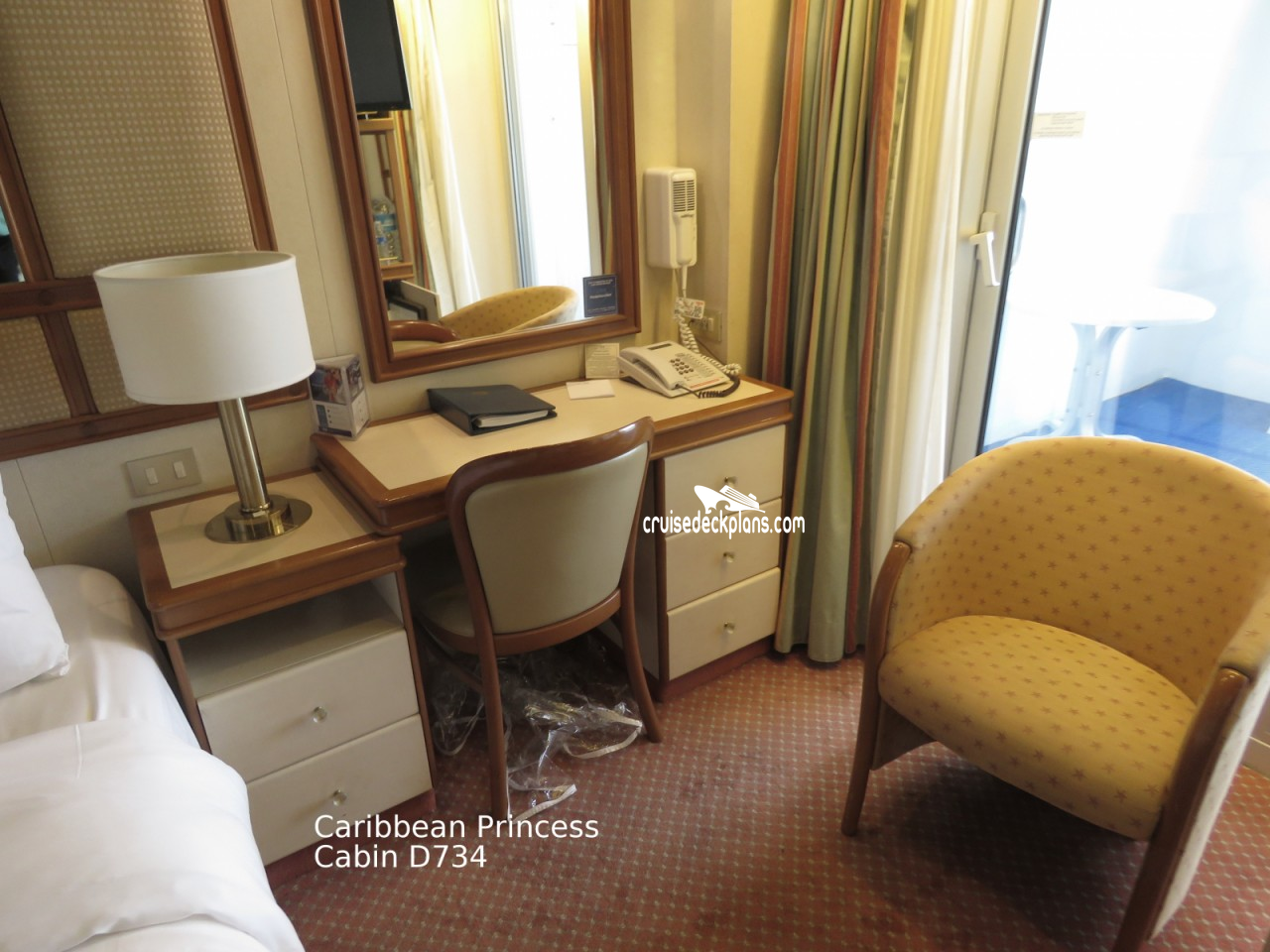 Cabin D734 Caribbean Princess Stateroom