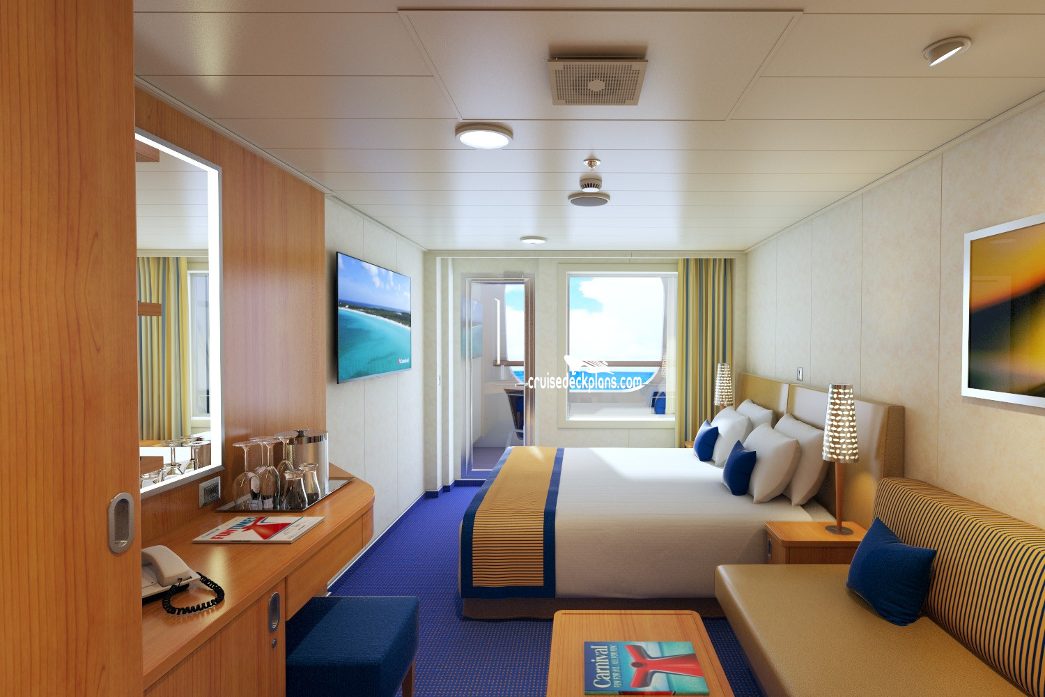 Carnival Panorama Cove Balcony Stateroom Cabins