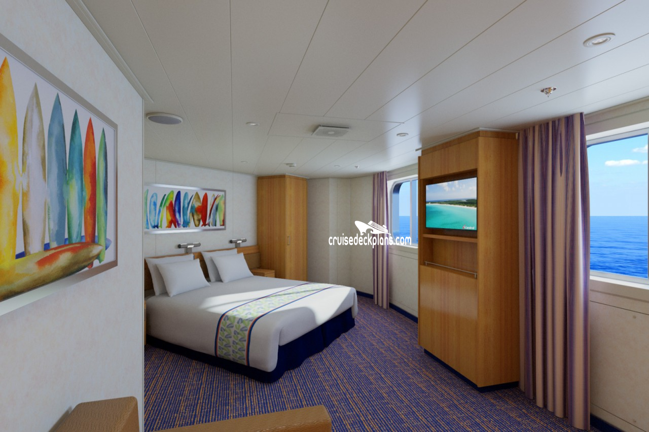 Carnival Sunrise Oceanview Stateroom Details