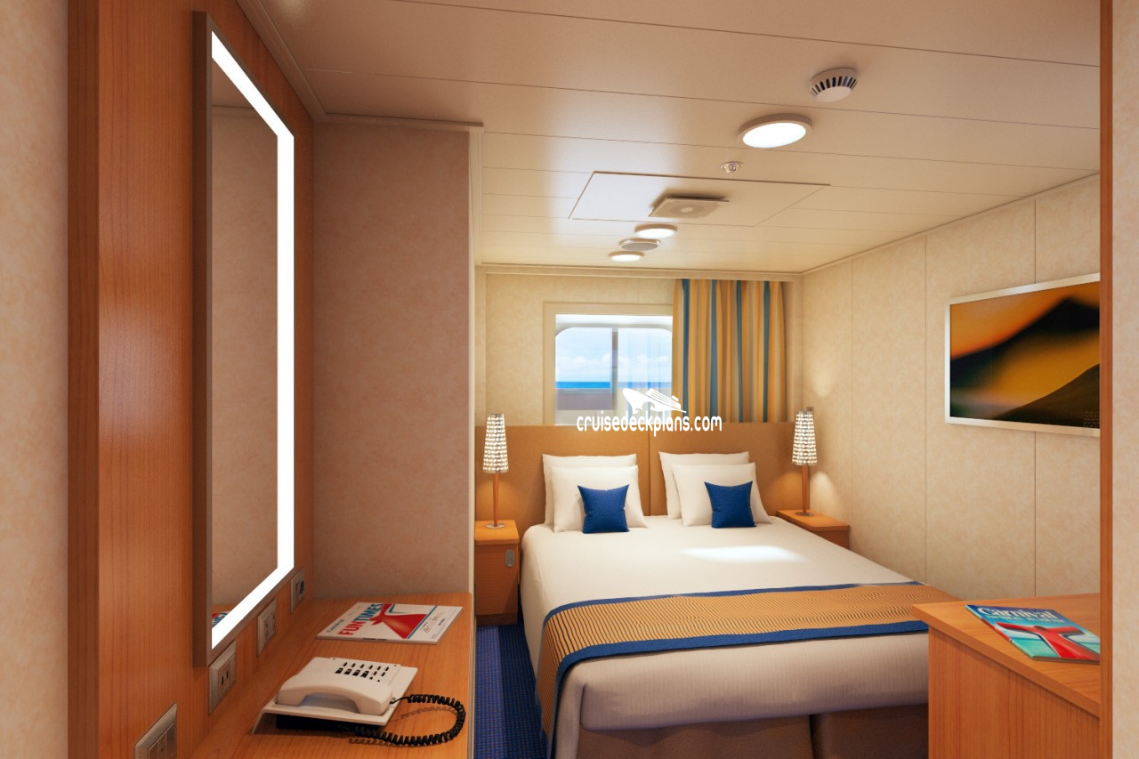 Carnival Panorama Interior with Picture Window Stateroom Details