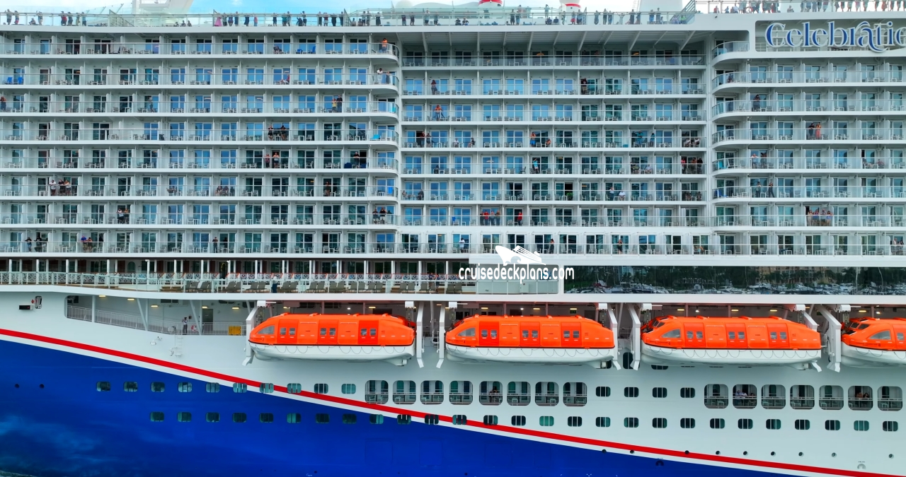Carnival Cruise Line new cruise ship CARNIVAL CELEBRATION making way ahead  on her way for sea trials through Finnish archipelago. Aerial stern view  Stock Photo - Alamy
