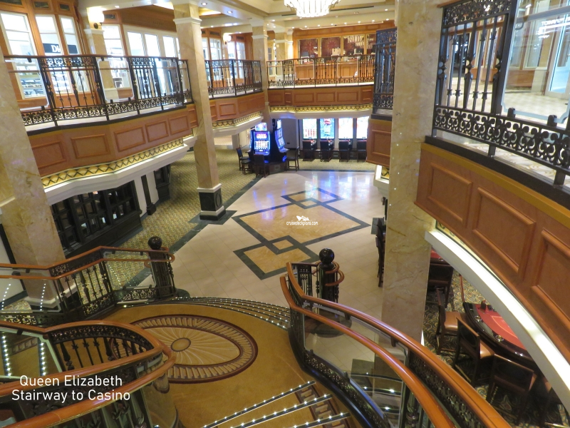 A shopping mall is pictured onboard the 'Queen Elizabeth' at the