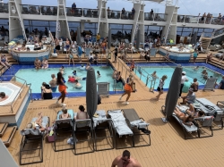 Celebrity Silhouette Main Pools picture Uploaded in 2026 Photo courtesy of Steve Millay. Celebrity Silhouette Main Pools picture
