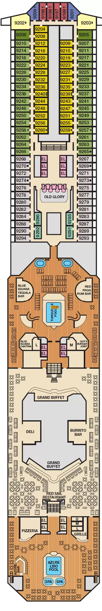 Carnival Glory Lido Deck 9 Plan 