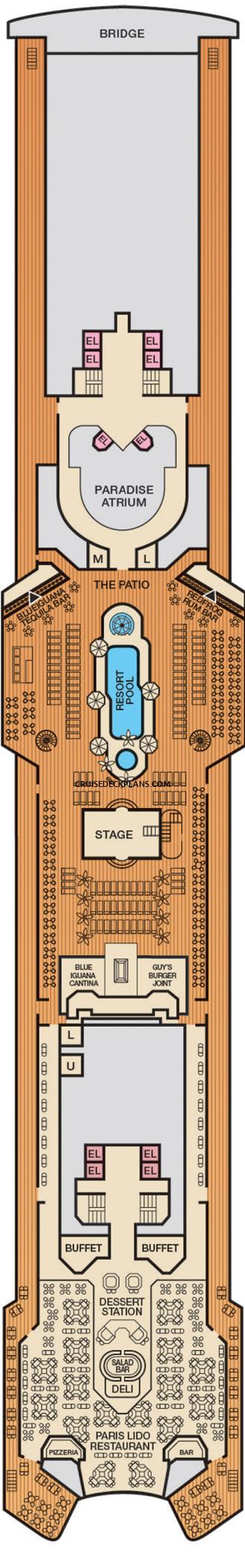 Carnival Paradise Lido Deck Plan Tour