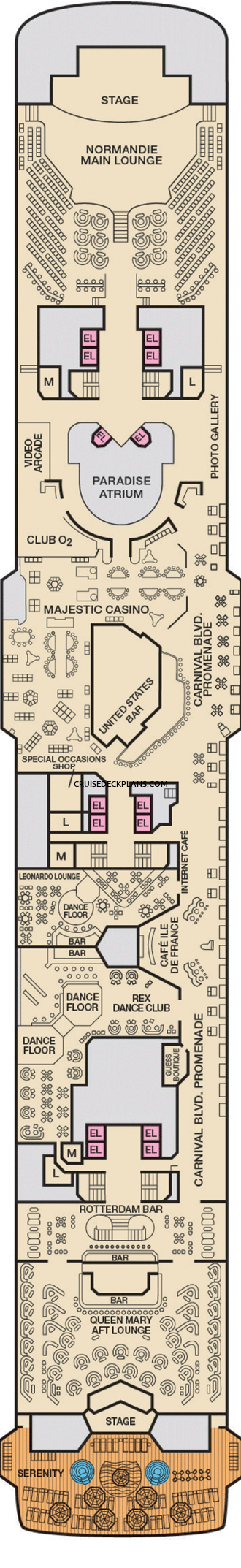 Carnival Paradise Promenade Deck Plan Tour