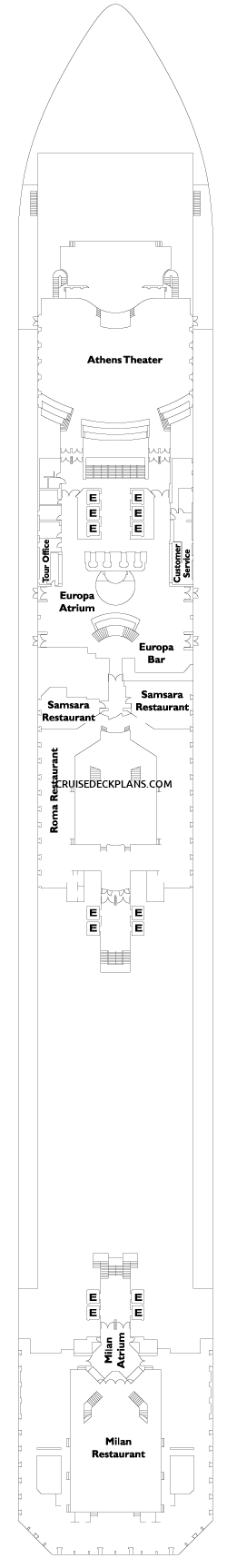 Costa Concordia Belgio Deck Plan Tour