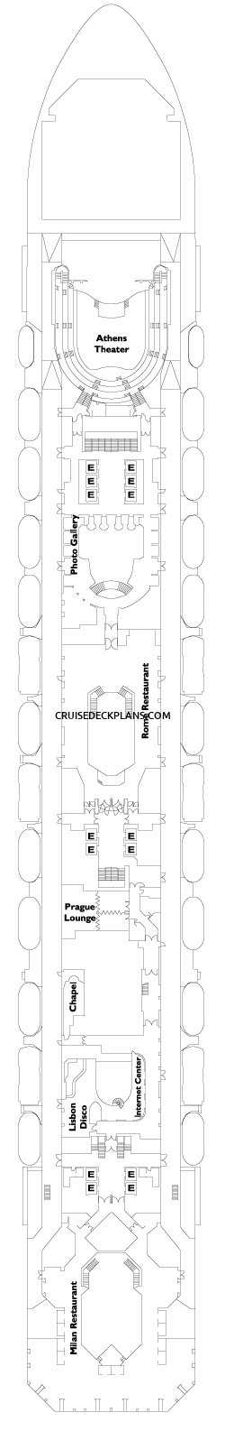 Costa Concordia Grecia Deck Plan Tour