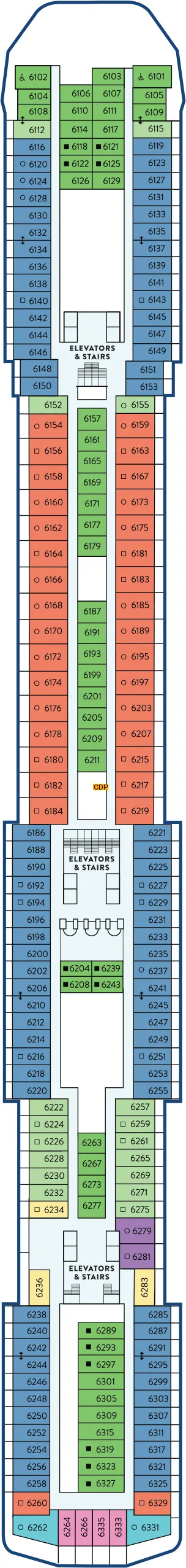 MAS Islander Deck 6 deck 6 plan | Cruisedeckplans.com