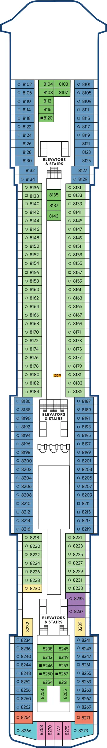 MAS Islander Deck 8 deck 8 plan | Cruisedeckplans.com