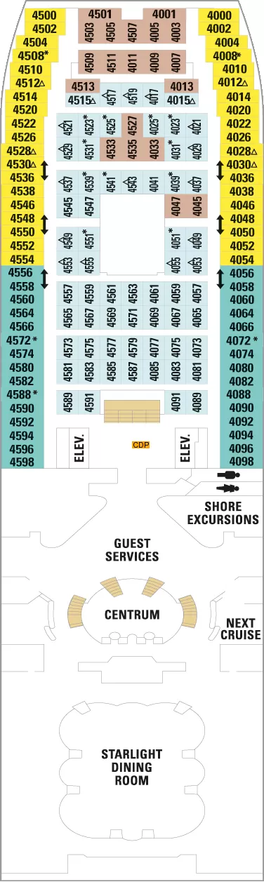 Majesty of the Seas Deck 4 deck 4 plan | Cruisedeckplans.com