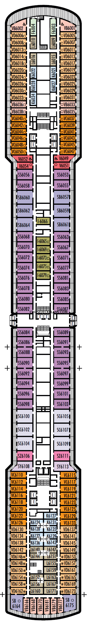 Nieuw Amsterdam Upper Verandah Deck Plan Tour