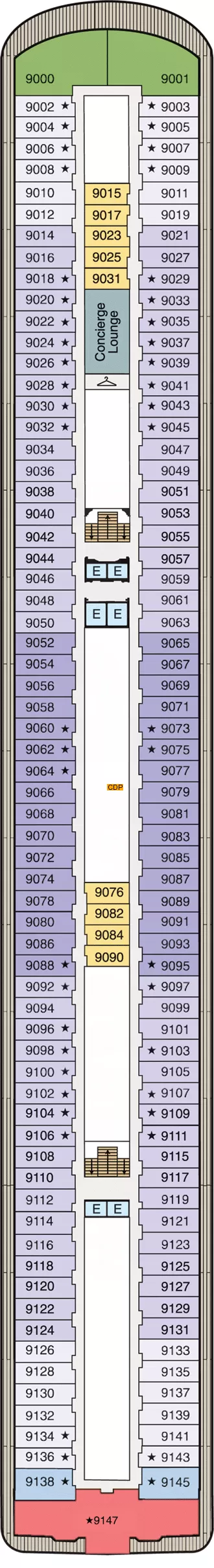 Oceania Marina Deck 9 deck 9 plan | Cruisedeckplans.com