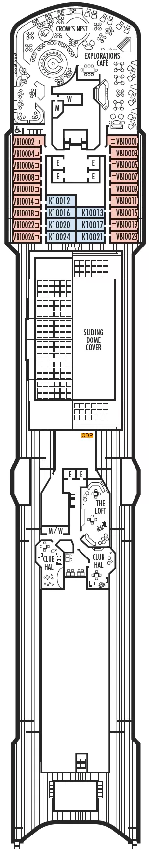 Oosterdam Observation Deck 10 Plan