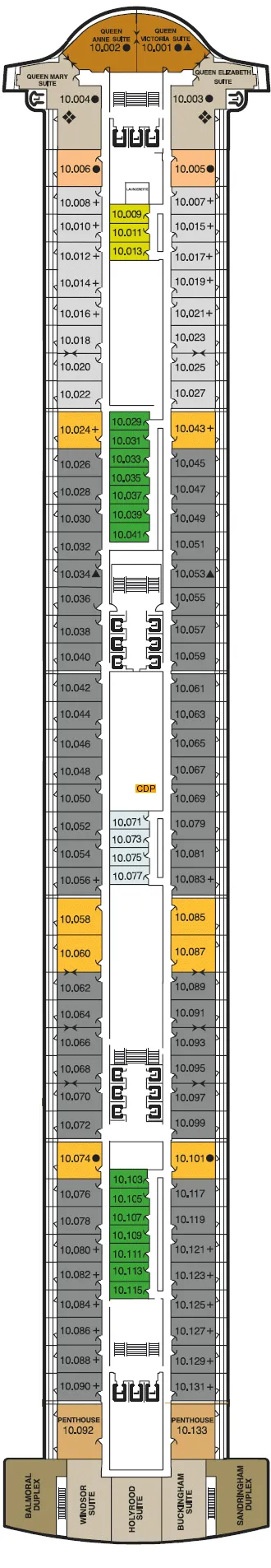 Queen Mary Deck 10 Deck 10 Plan 