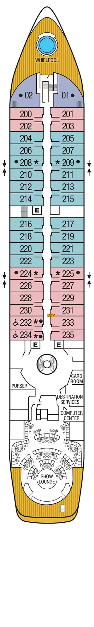 Seabourn Legend Deck 5 deck 5 plan | Cruisedeckplans.com