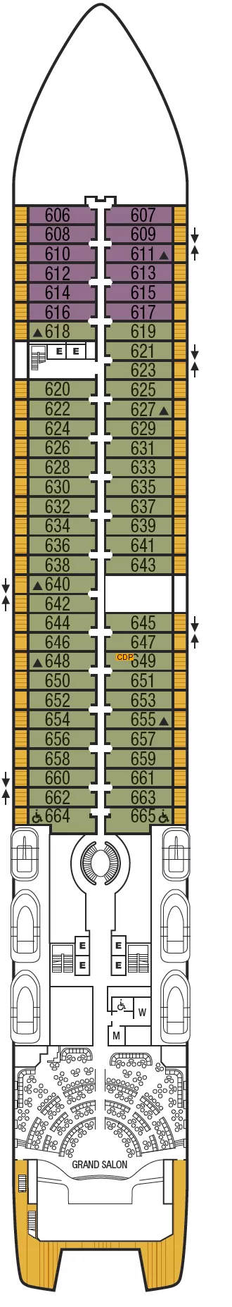 Seabourn Ovation Deck 6 deck 6 plan | Cruisedeckplans.com