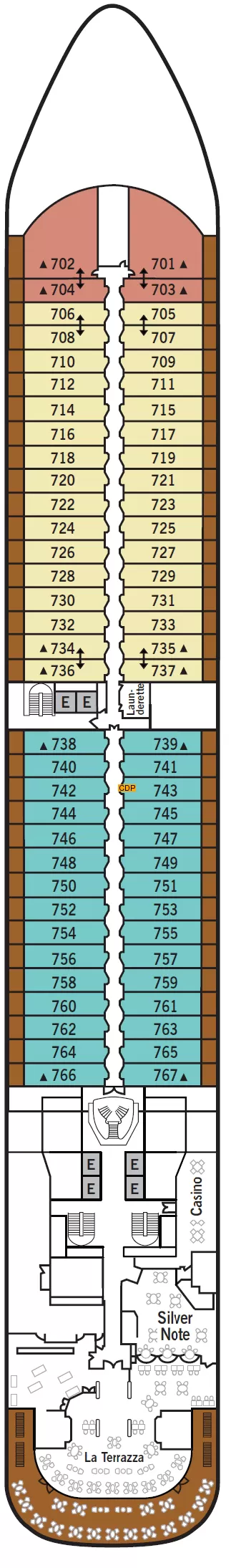 Silver Dawn Deck 7 deck 7 plan | Cruisedeckplans.com