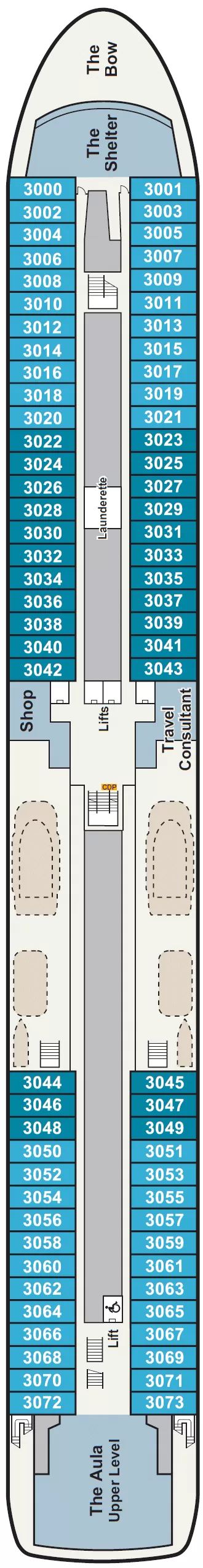 Viking Octantis Deck 3 deck 3 plan | Cruisedeckplans.com