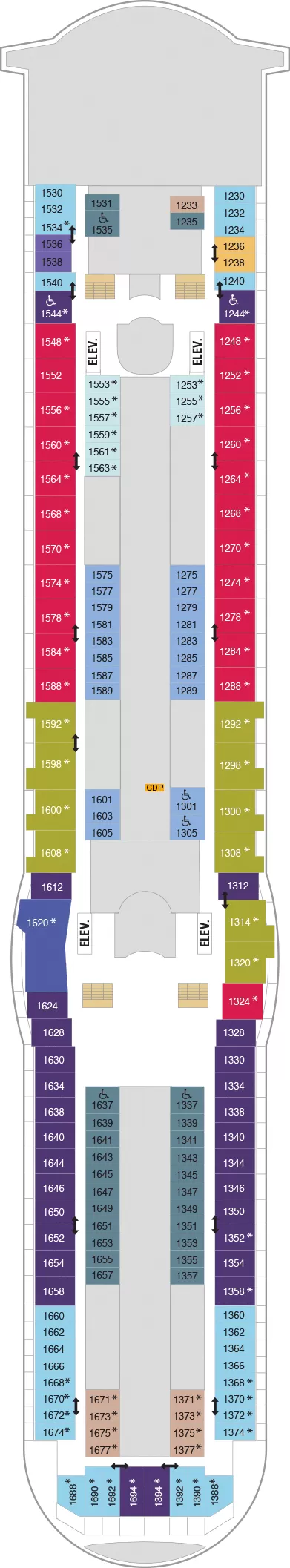 Voyager of the Seas Deck 10 deck 10 plan | Cruisedeckplans.com