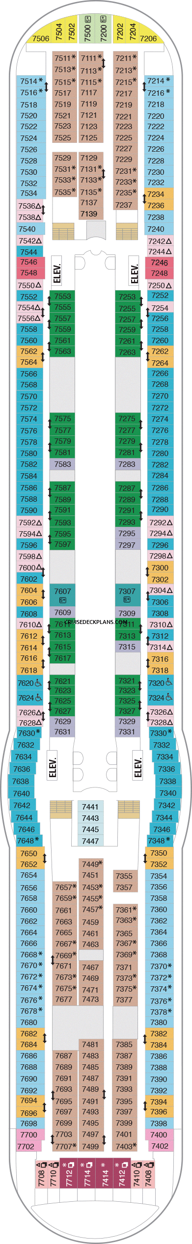 Independence of the Seas Deck 7 deck 7 plan