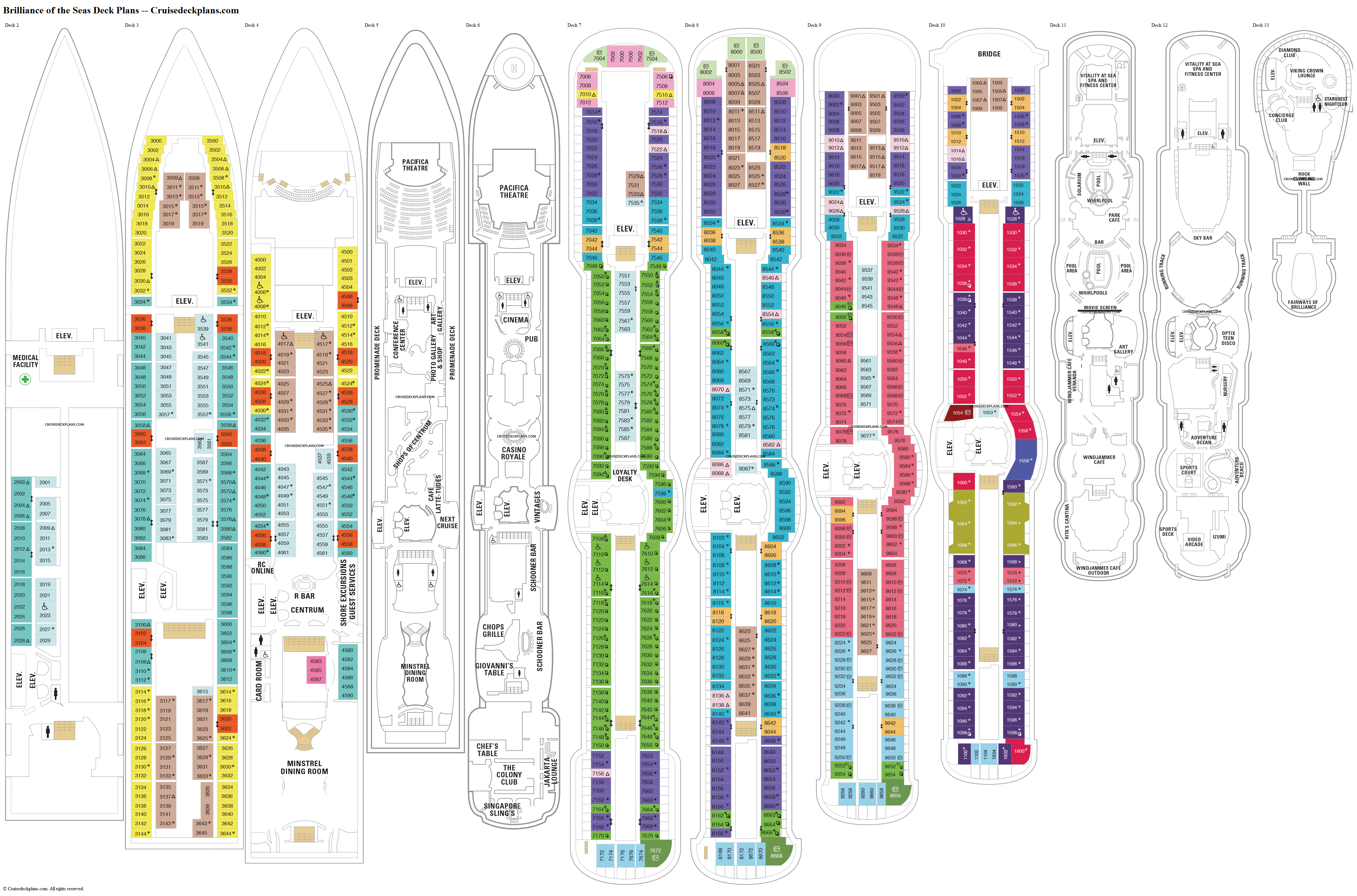 Oasis Of The Seas Cabin Map