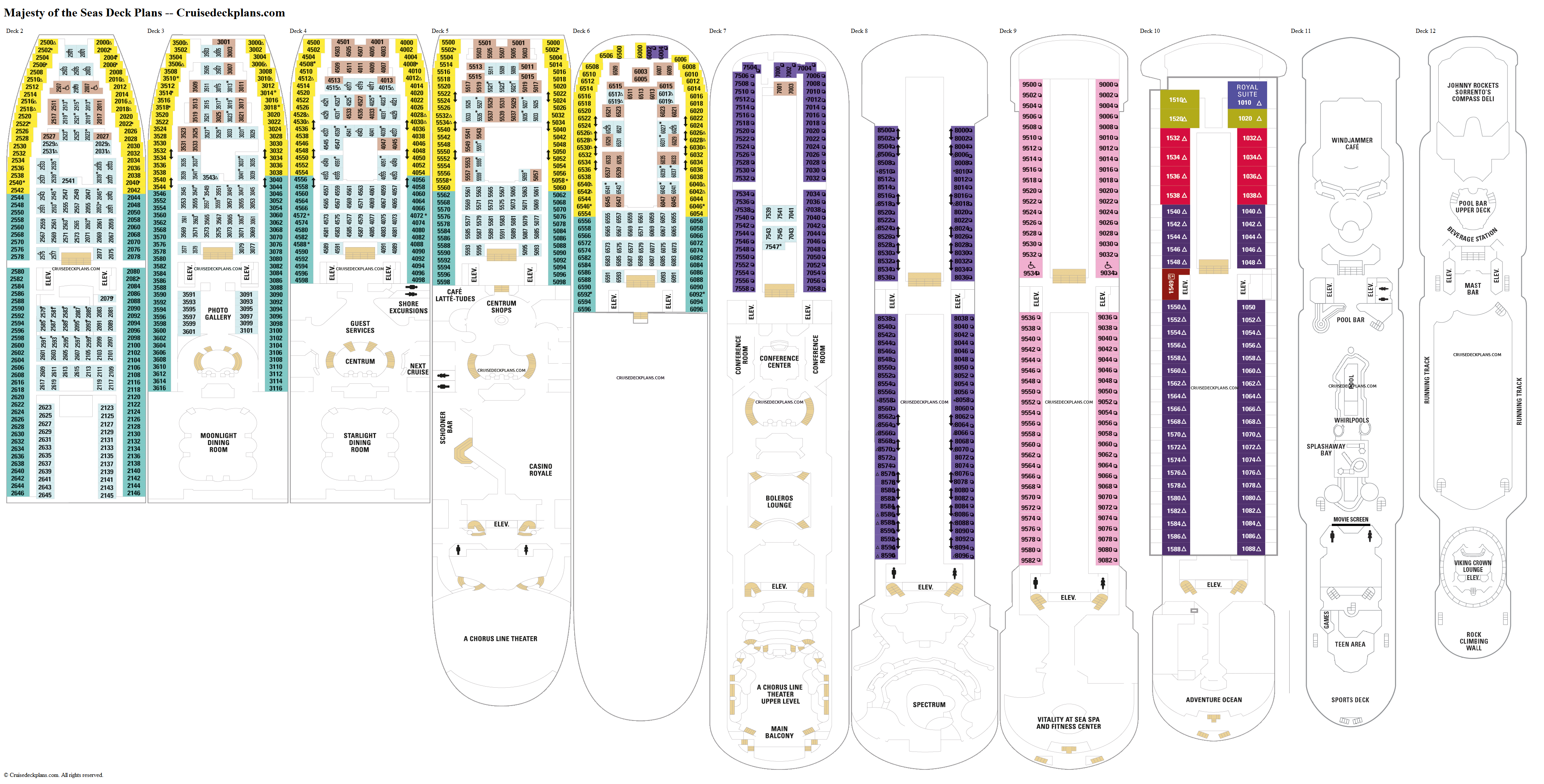 Cruise Ship Deck Plans Cabins