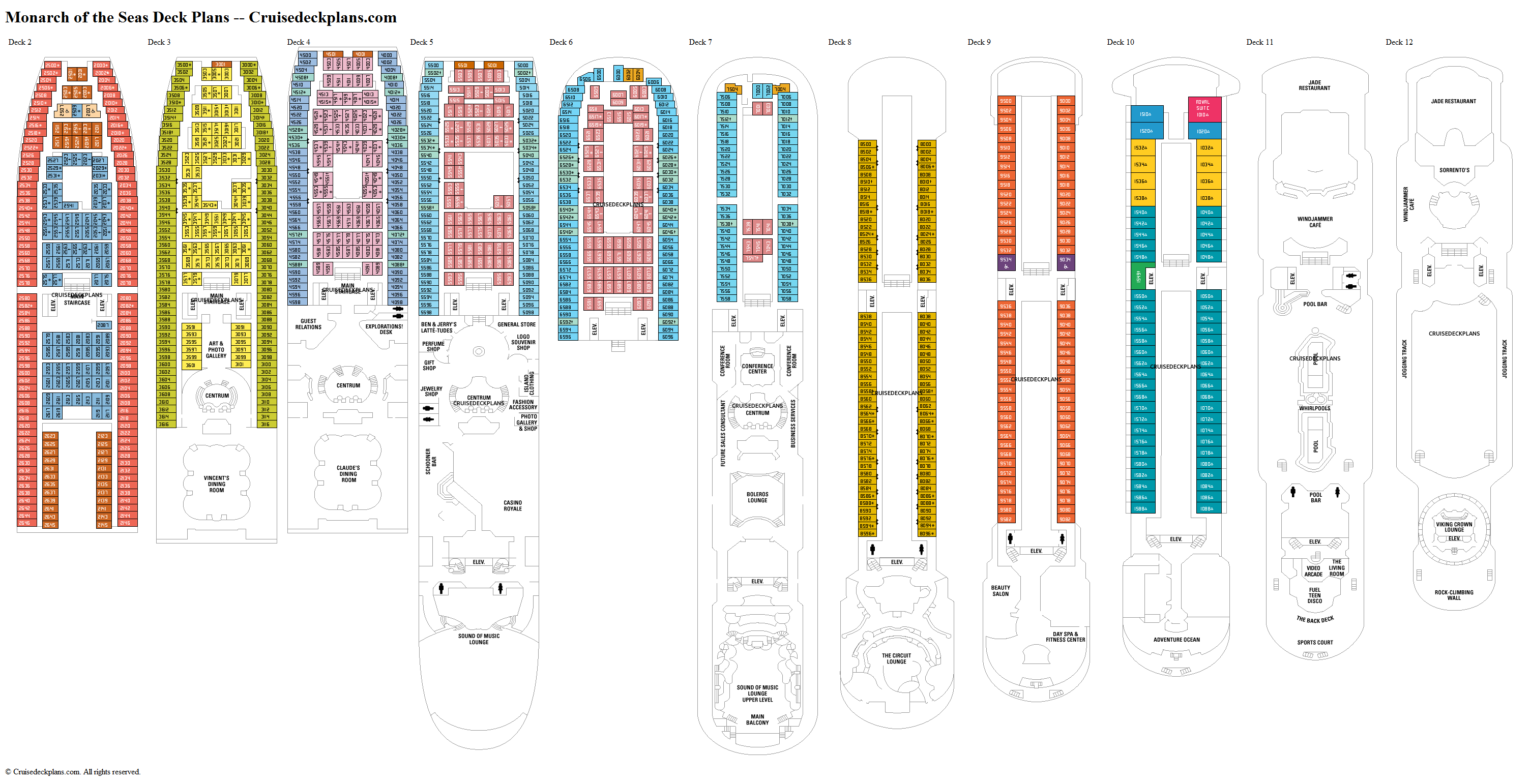 Monarch of the Seas Deck 6 Deck Plan Tour