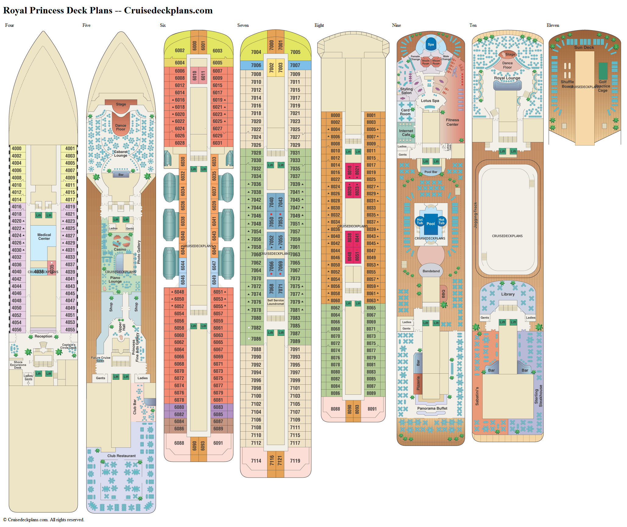 Star Princess Printable Deck Plans - Free Printable Download