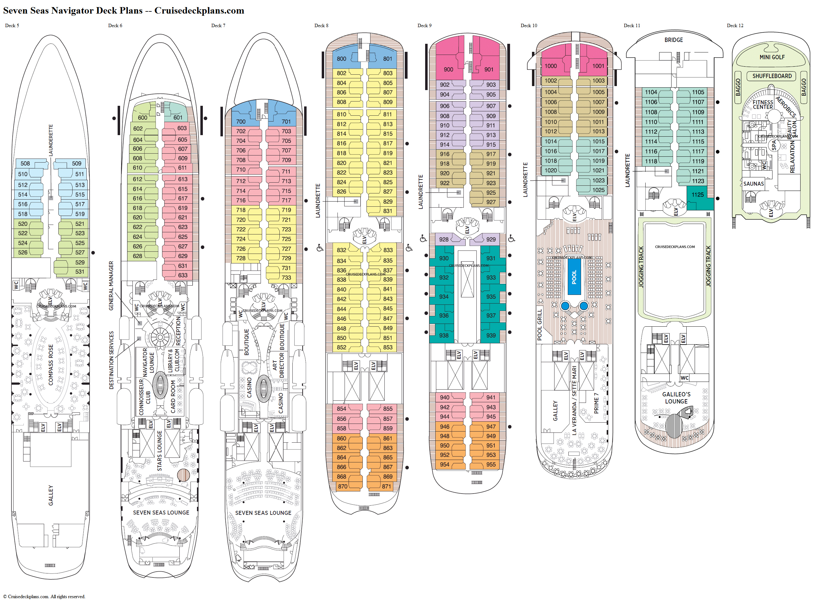 Odyssey Of The Seas Cruise Ship Deck Plans