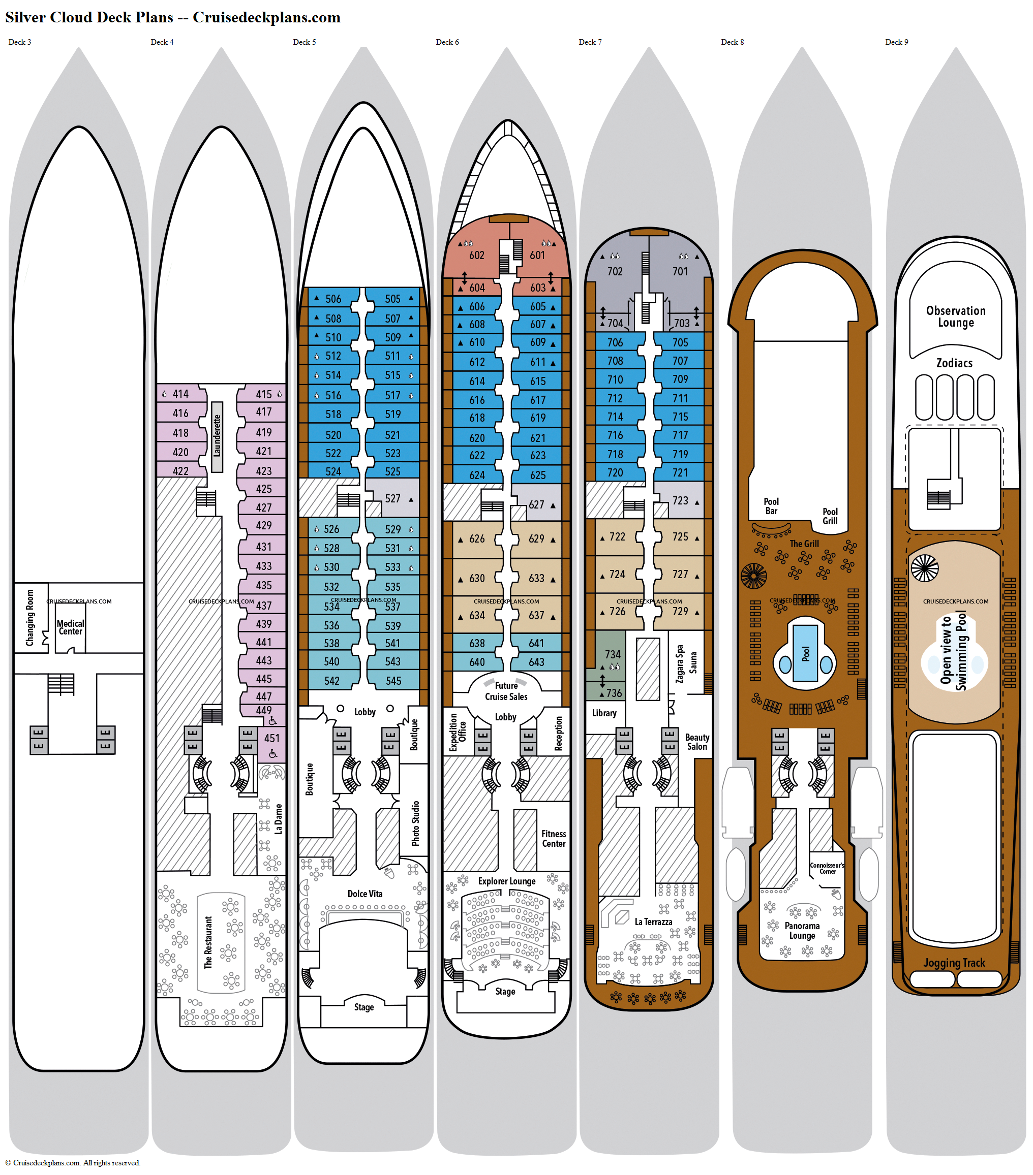 Silver Cloud Ship Deck Plans Spirit - compass of hobby