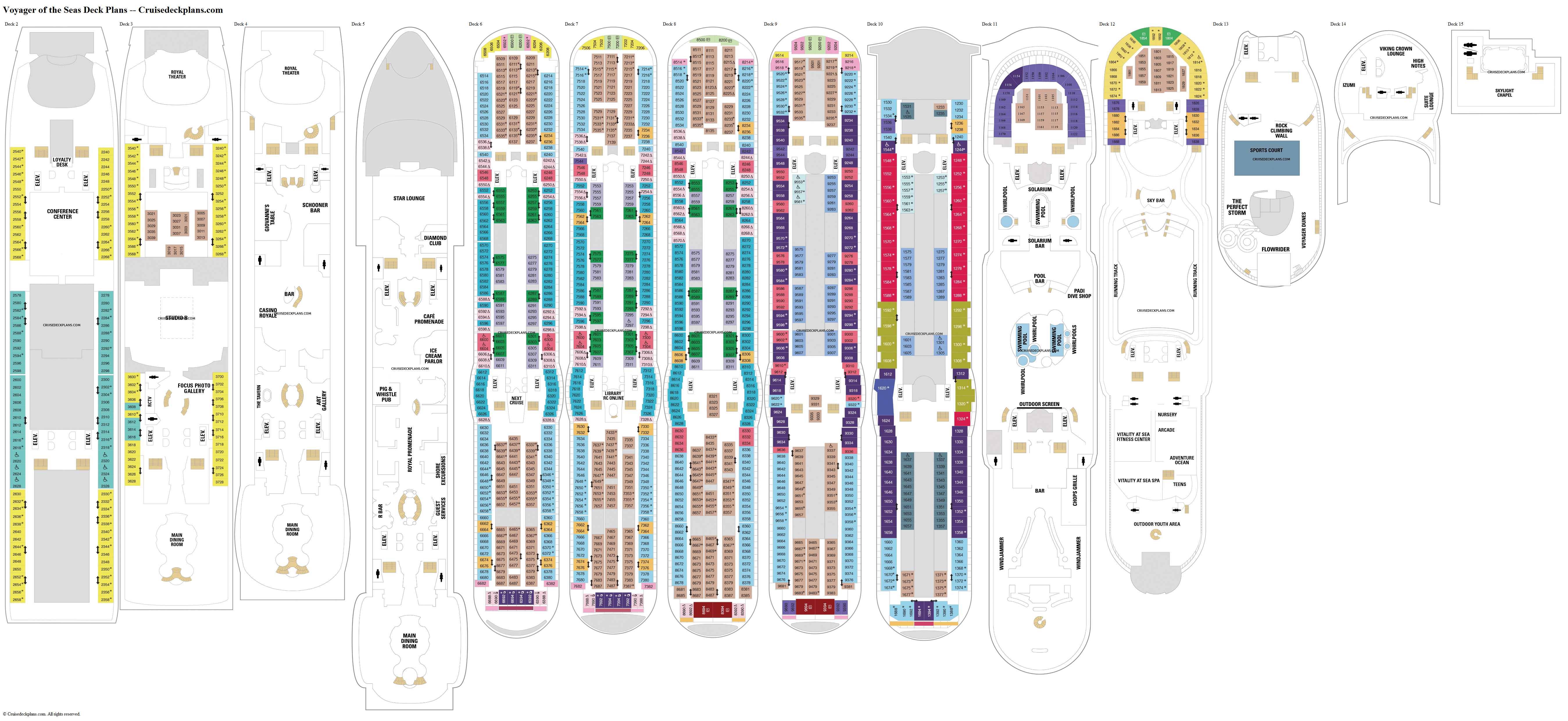 Voyager Of The Seas Ship Map