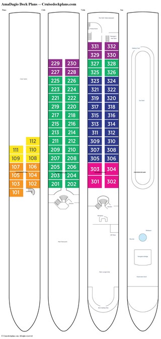 AmaDagio deck plans