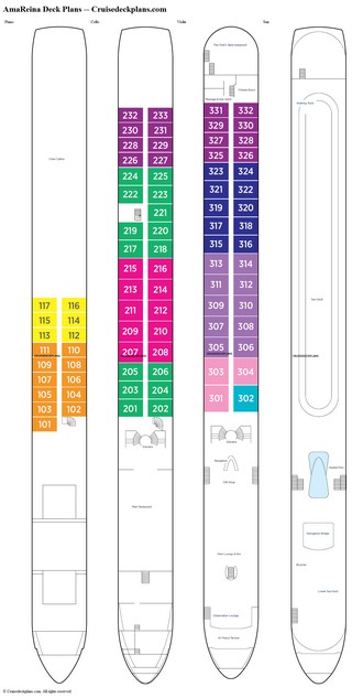 AmaReina deck plans