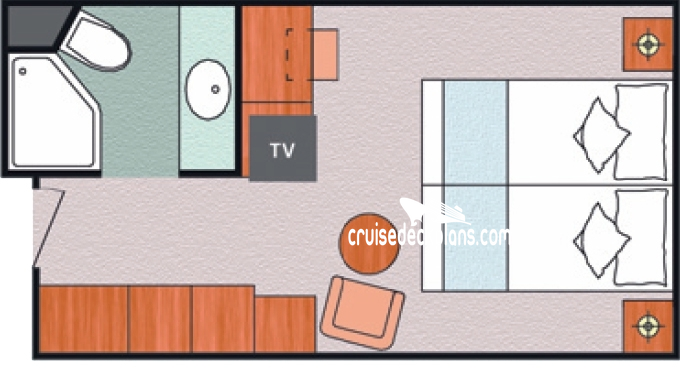 Costa Pacifica Interior cabin floor plan Costa Pacifica Interior cabin floor plan