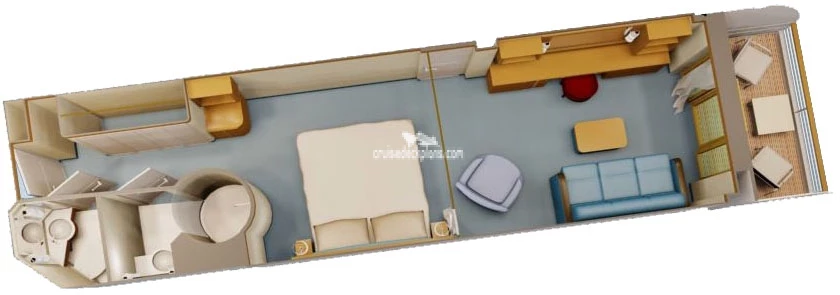 Disney Dream Concierge Family Verandah cabin floor plan