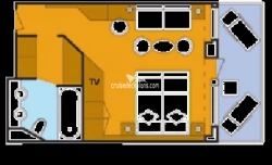 Costa Concordia Suite Layout