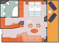 Costa Fortuna Grand Suite Layout