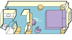 Crown Princess Oceanview Layout