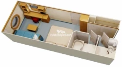 Disney Dream Deluxe Oceanview Layout