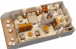 Disney Wonder One Bedroom Suite Layout