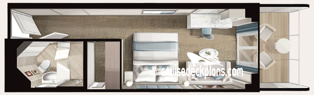 Seven Seas Prestige Deluxe cabin floor plan Seven Seas Prestige Deluxe cabin floor plan