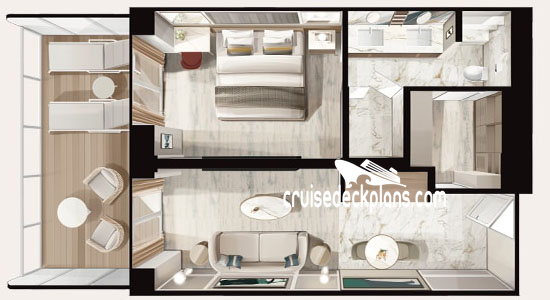 Seven Seas Prestige Penthouse cabin floor plan Seven Seas Prestige Penthouse cabin floor plan