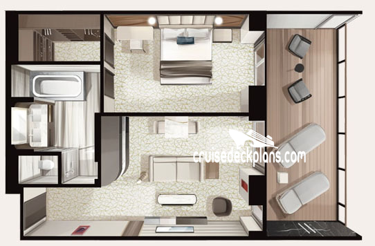 Seven Seas Prestige Seven cabin floor plan Seven Seas Prestige Seven cabin floor plan