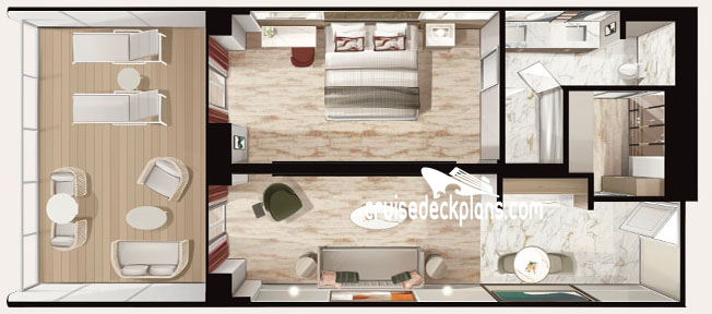 Seven Seas Prestige Horizon cabin floor plan Seven Seas Prestige Horizon cabin floor plan