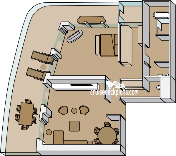 Oosterdam Penthouse Suite cabin floor plan Oosterdam Penthouse Suite cabin floor plan