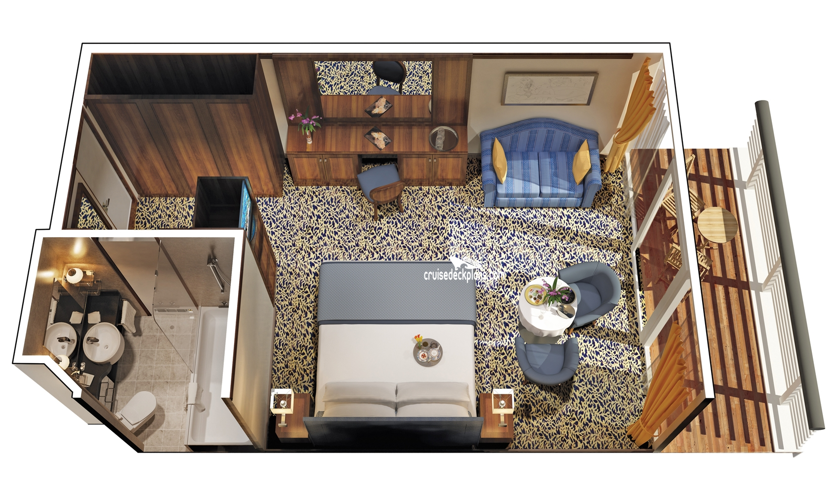 Regatta Penthouse cabin floor plan Regatta Penthouse cabin floor plan