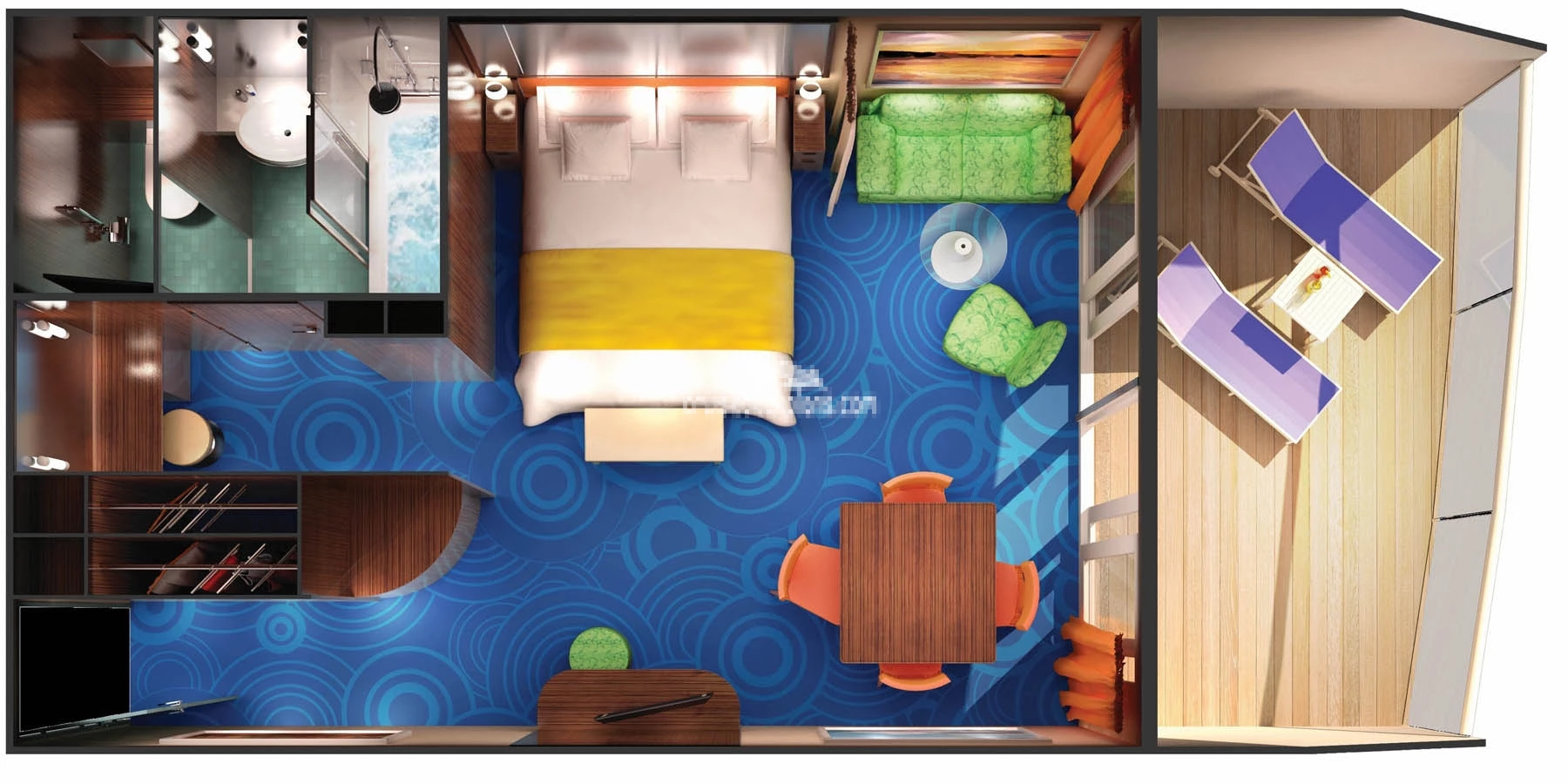 Norwegian Jade Penthouse cabin floor plan