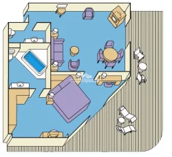 Ocean Princess Suite Layout