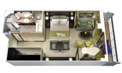 Oceania Riviera Penthouse Suite Layout